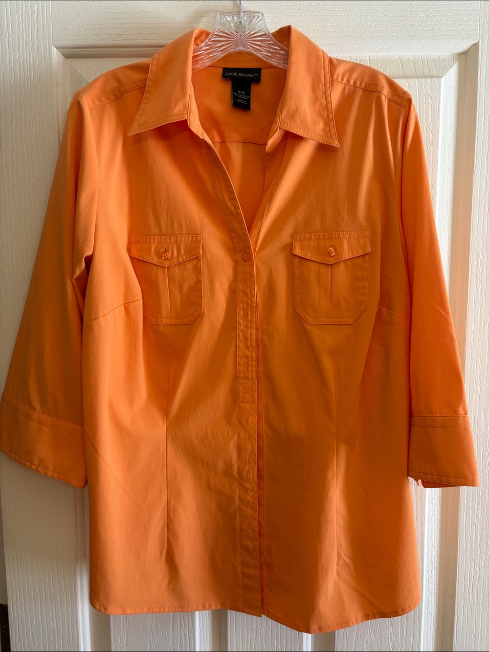 Lane Bryant Orange Button-Front Shirt